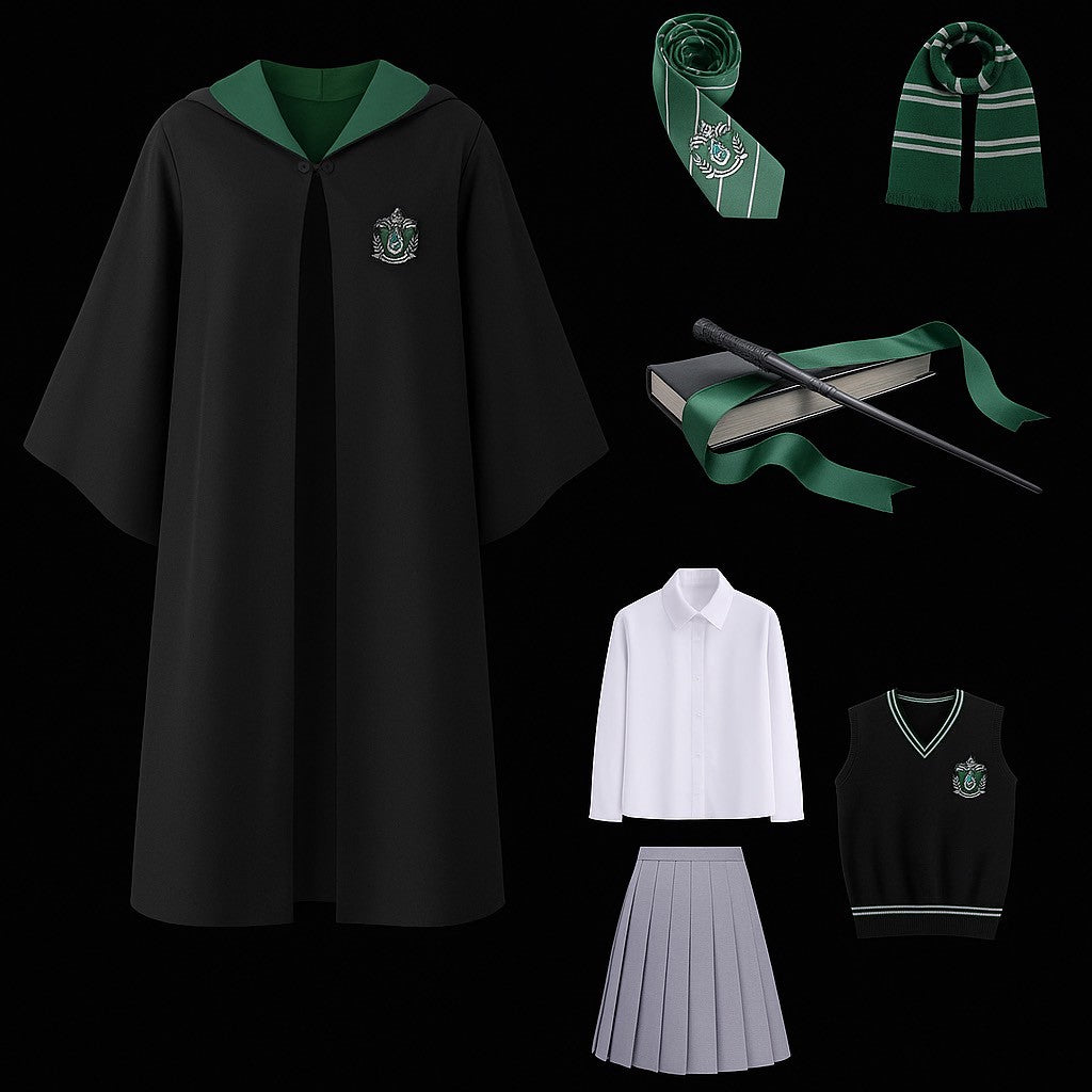 Slytherin Uniform Full Set for Kids&Adults