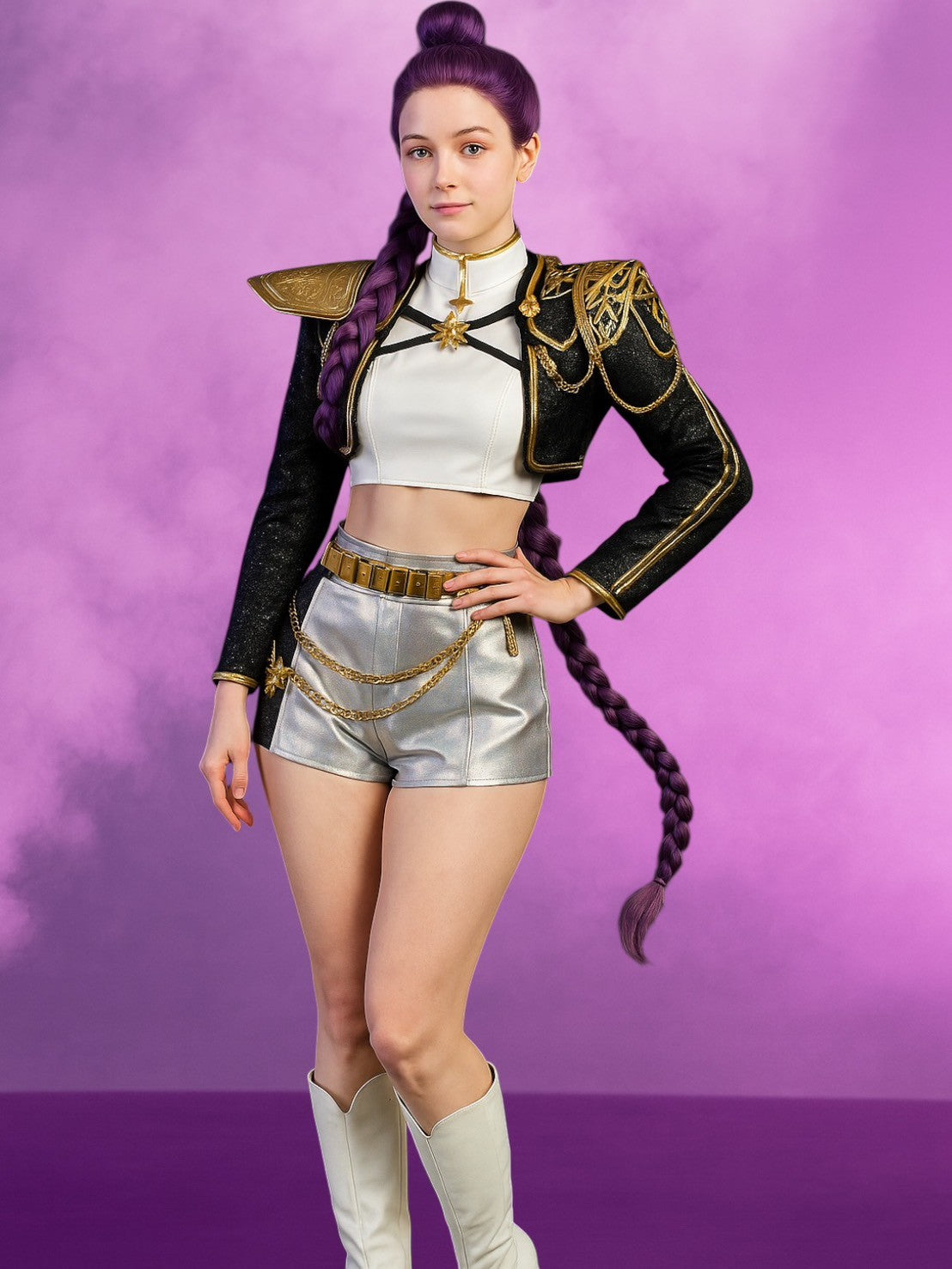 Rumi Kpop Demon Hunter Cosplay for Kids and Adults