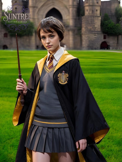 Hufflepuff Uniform Full Set for Kids&Adults
