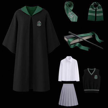 Slytherin Uniform Full Set for Kids&Adults